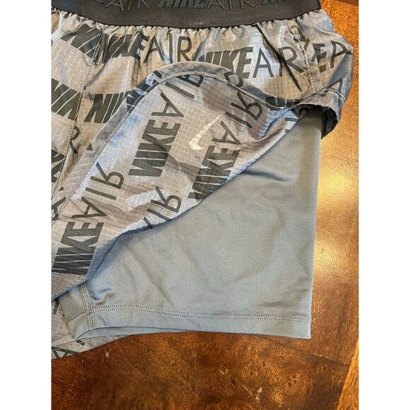 Nike Air All-Over Print Grey Running Shorts Small Dri-FIT Mesh Lined NikeAIR - Picture 3 of 7